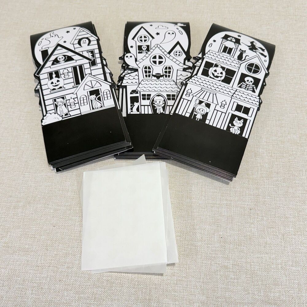 36 Halloween Haunted House Color Your Own Decorations Classroom Kids Craft